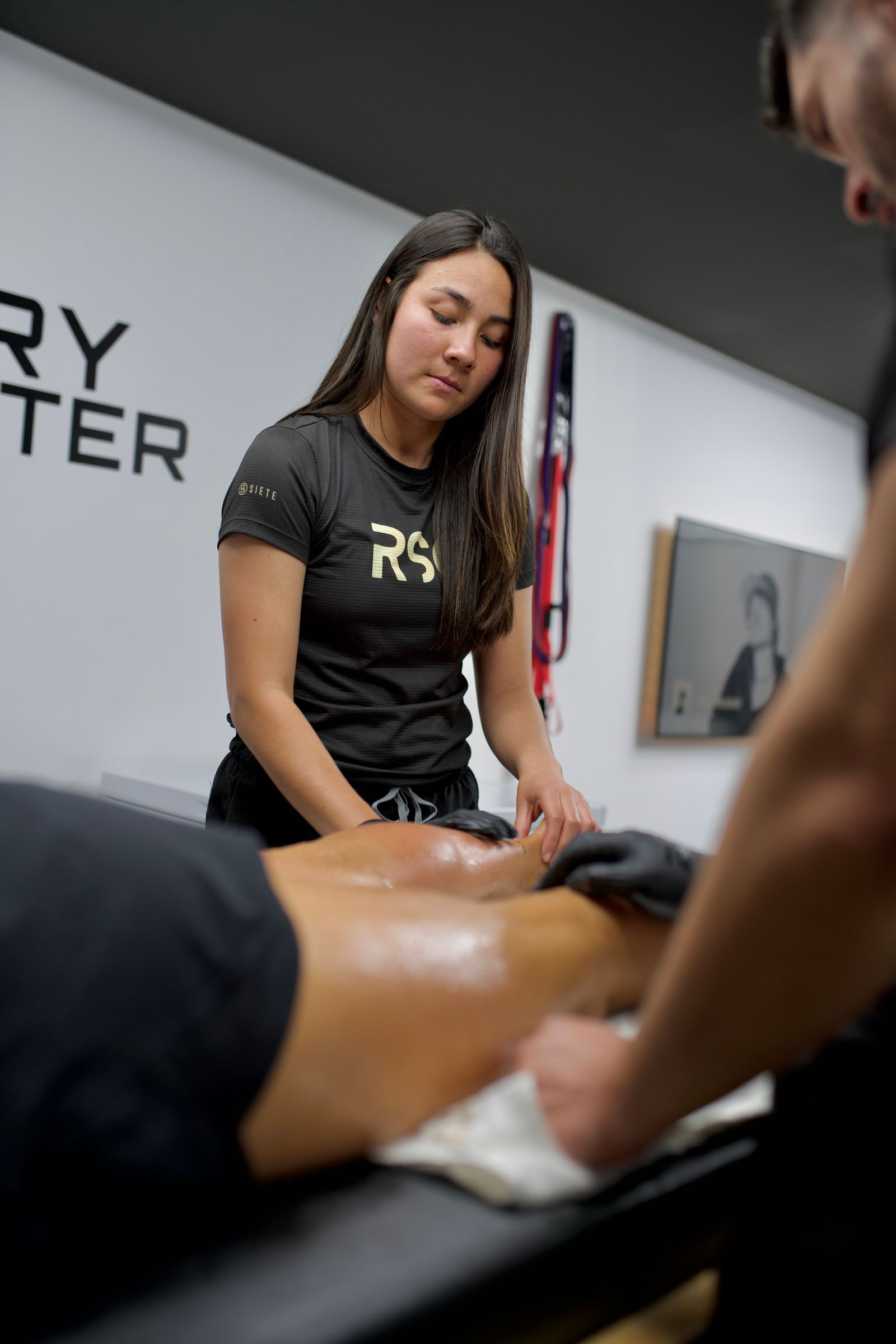 A sports massage session supporting mobility and joint health with age.